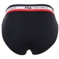 thumbnail image 3 of FILA Calzoncillos para hombre, paquete de 4 - Calzoncillos, cintura con logotipo, Algodón Stretch, color sólido Negro XL (X-Large), 3 of 6