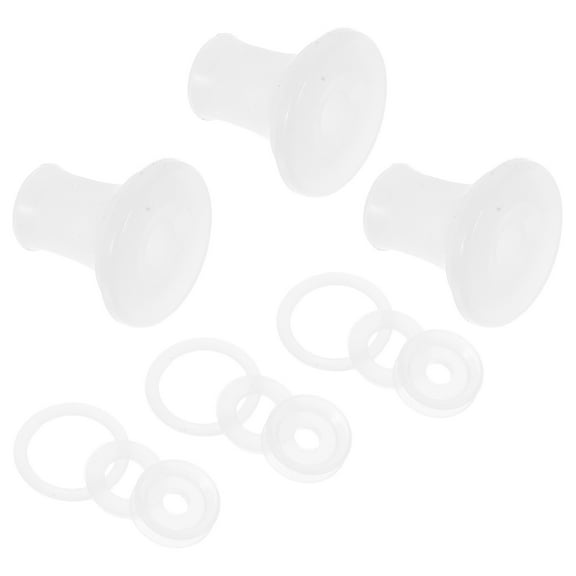 GOOHOCHY  3 Sets Silicone Pressure Cooker Seal Ring Valve Replacement White