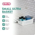thumbnail image 3 of Sterilite 16228012 Small Ultra Plastic Storage Organizer Basket, White (24 Pack), 3 of 10