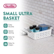 Sterilite Small Ultra Basket Storage Bin - Durable Plastic - 12 Pack