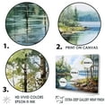 thumbnail image 3 of Designart "Tranquil Scandinavian Waters I" Landscape Lake River Floater Framed Wall Decor, 3 of 5