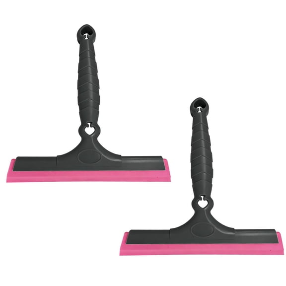 2PCS Small Silicone Window Squeegee, Car Windshield Water Blade Squeegee with Non-Slip Handle, Multifunctional Auto Cleaning Scraper for Windows, Mirrors, Glasses, Bathroom