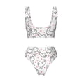 thumbnail image 6 of Rocae Alpacas and Hearts for Bikini Set for Women Two Piece Sexy High Swimsuits Split Crossover Bikini Large, 6 of 9