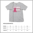 thumbnail image 5 of Tee Hunt Think Youth T-Shirt Breast Cancer Awareness Ribbon Kids, Gray, Medium, 5 of 5