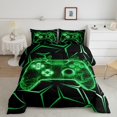 thumbnail image 1 of Erosebridal Striped Abstract Bedding Queen Comforter Set, Futuristic Gamepad Down Comforter, Gamer Sport Decor, Lightweight, 1 of 7