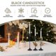 thumbnail image 4 of Taper Candle Holders Black Candlestick Set of 3 Candle Stick Long Holder for Fireplace Dining Table, 4 of 5