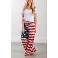 thumbnail image 2 of Women's High Waist Casual Floral Print Drawstring Wide Leg Pants, 2 of 7