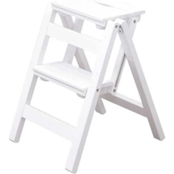 ASTRIM Family Wooden Ladder Foldable Ladder Multi-Purpose Collapsible Ladder with Wide Pedal Heavy Duty 150Kg/330Lb Load for Household Universal