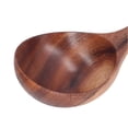 thumbnail image 3 of Long Handle Ladle Acacia Wood Soup Serving Spoon Kitchen Dinnerware Tool with Natural Texture L, 3 of 5