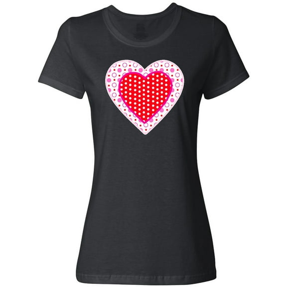 Inktastic Valentine Red Heart with Dots Women's T-Shirt