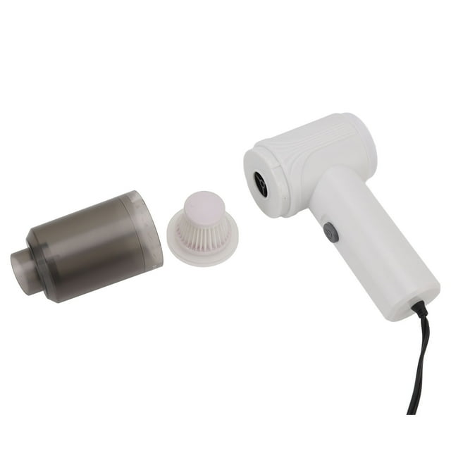 Car Vacuum Cleaner 360° Cleaning Washable Filter Screen Portable Handheld Vacuum Cleaner Inflator 12V White