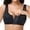 Black, variant on Front Closure Compression Bra After Surgery with Detachable Breast Support Strap