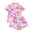 thumbnail image 2 of ATAIKU S-XXL Valentine's Day Womens Pajamas Set Love Heart Short Sleeve Button Down Sleepwear Top and Shorts 2 Piece Pjs, 2 of 10
