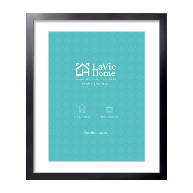 Marco de fotos LaVie Home negro de 22 x 28 cm para fotos de 18 x 24 cm