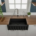 thumbnail image 5 of ALFI brand AB3018HS-BM 30" Black Matte Reversible Smooth / Fluted Single Bowl Fireclay Farm Sink, 5 of 12
