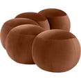 thumbnail image 5 of Meridian Furniture Apollo Cognac Velvet Bench, 5 of 11