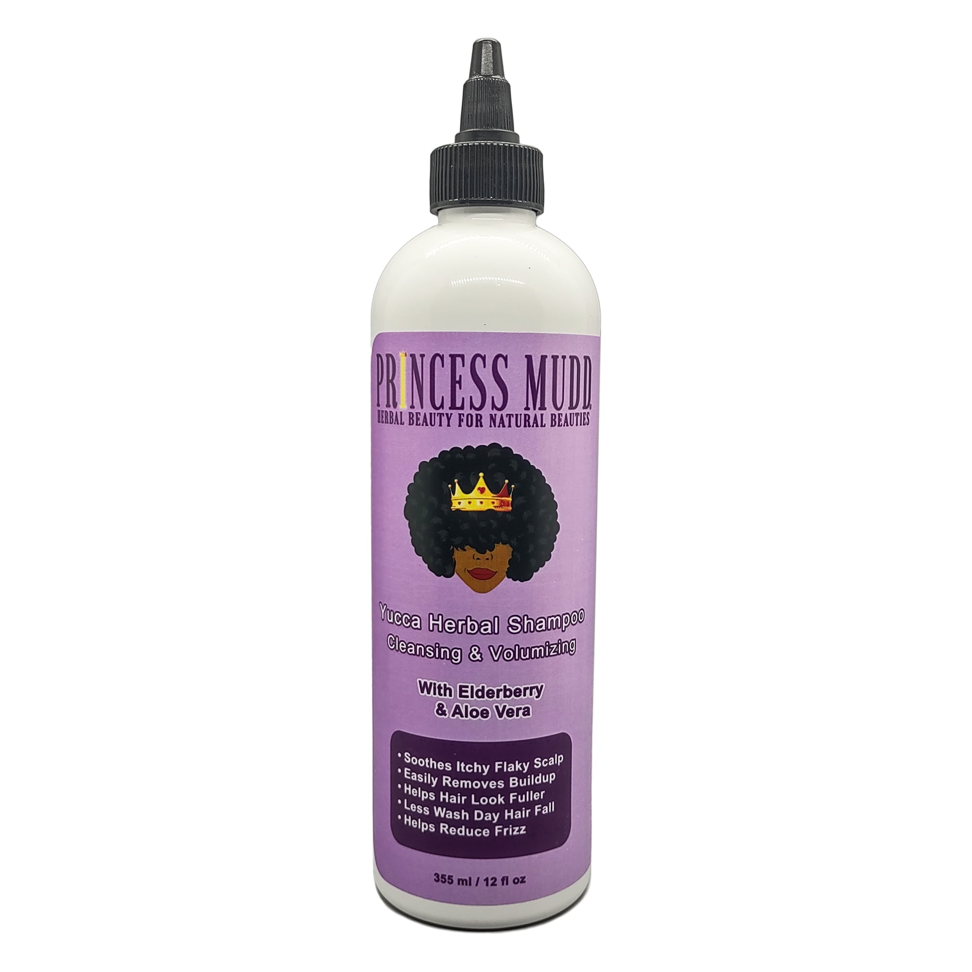 Yucca Root Sulfate-Free Cleansing and Volumizing Shampoo with Elderberry (High in Vitamins A & C)