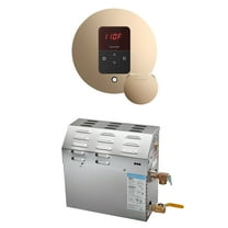 Mr Steam MS 15kW (15000W) Steam Shower Generator Package w/round iTempo Control in Polished Gold