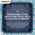 thumbnail image 3 of Floating Pool Tray Floating Serving Tray Table & Bar - Pool Floats for Adults, Spas, & Pool Parties - Floating Tray for Pool Serving Drinks, Sunjoy Floating Brunch 24x24'' Food on The Water -Navy, 3 of 9