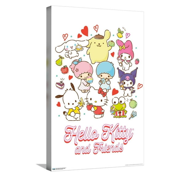 Hello Kitty and Friends: 23 Favorite Flavors - Kawaii Canvas Wall Poster, 14.725" x 22.375"