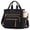 Black, variant on Women's Insulated Large Lunch Bag - Wide Opening, Leakproof, with Cup Holder - Tote for Work, Picnic, Gift (Leopard)