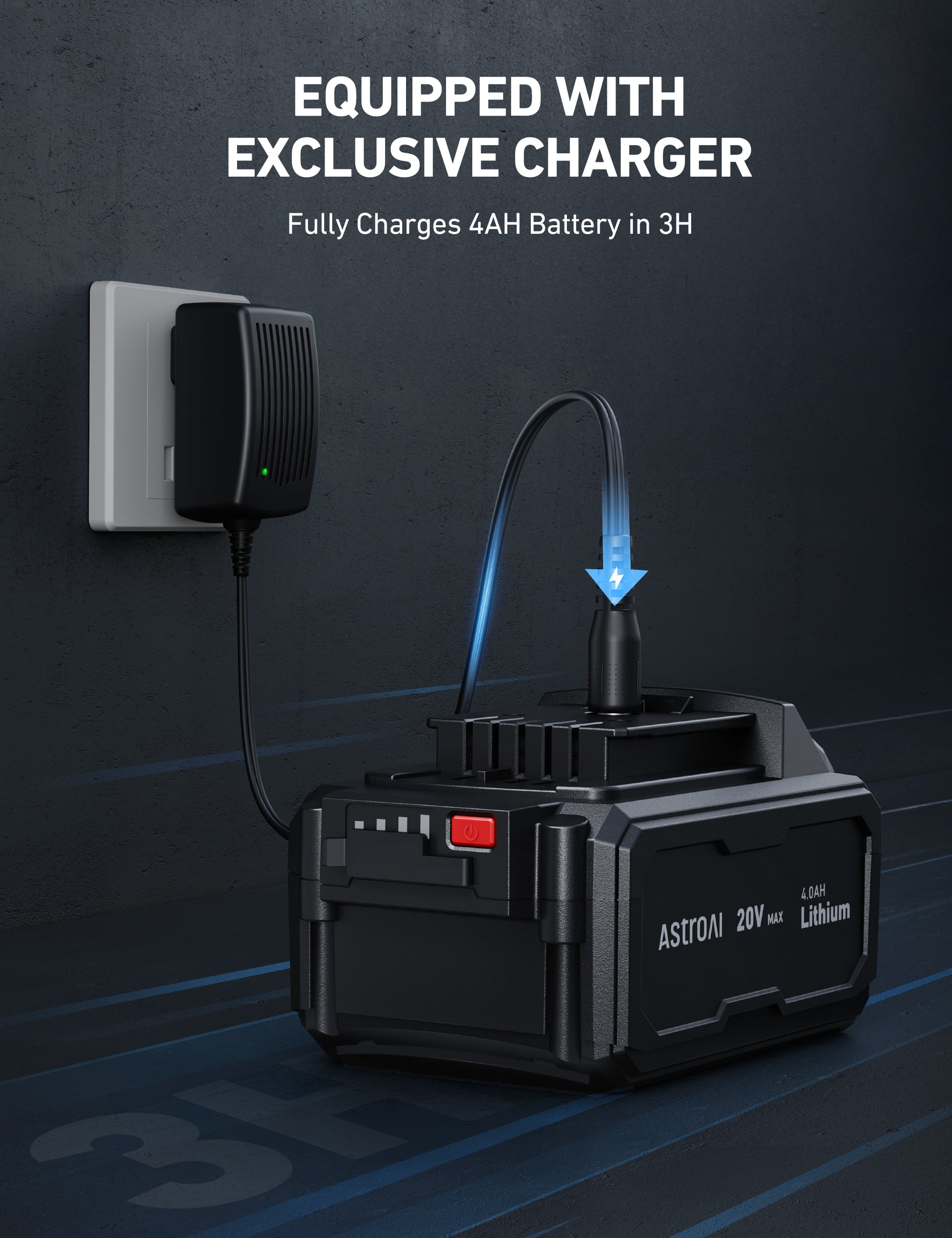 AstroAI Air Compressor Tire Inflator, 150PSI Heavy Duty Air Compressor, 470W 18V Cordless Air Pump for Truck Tires with 4000mAh Battery, Digital Display for Car, RVs, SUV