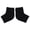 Black, variant on BOKYAN 1 Pair Heel Socks Moisturizing Humectant Natural Hypo Allergenic Vitamin E Mineral Oil Gel Socks For Dry Cracked Heels Foot Care Spa Gray 10 inches / 25.4 cm