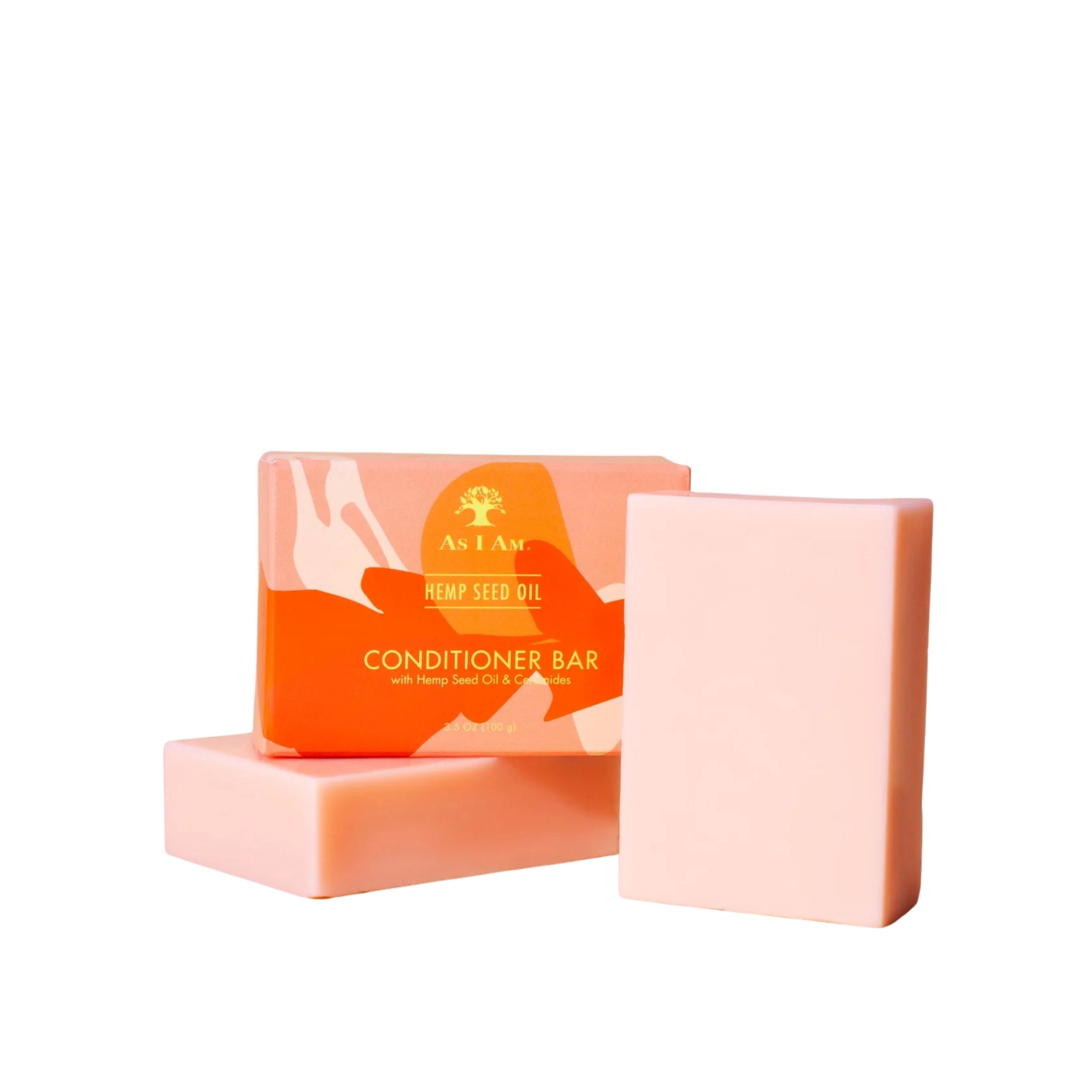 As I Am Hemp Seed Oil Conditioner Bar - 3.5 ounce - with Ceramides, Calendula, Betaine - Made in USA