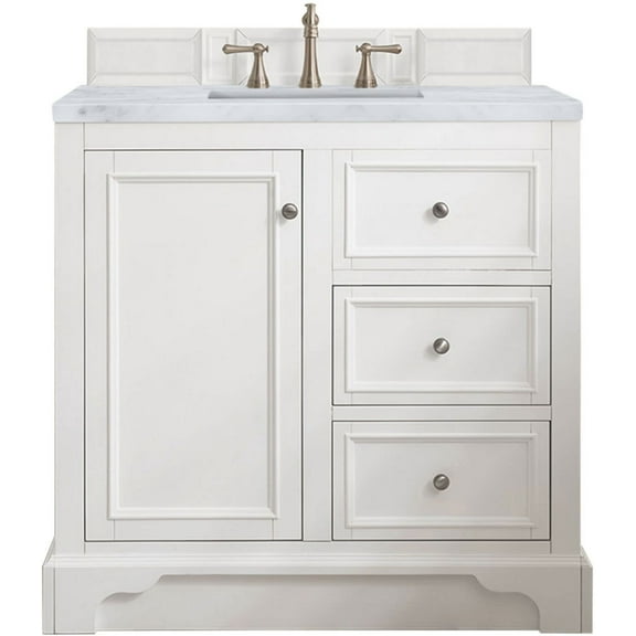 James Martin Vanities 825-V36-3Car De Soto 36" Free Standing Single Vanity Set - White