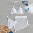thumbnail image 2 of Staki Bathing Suits for Teens Girls Swimsuits 3 Piece Tankini Bathing Suit Set Cute Bikini Swimwear with Beach Skirt 8-13Y(White,10-11 Years), 2 of 6