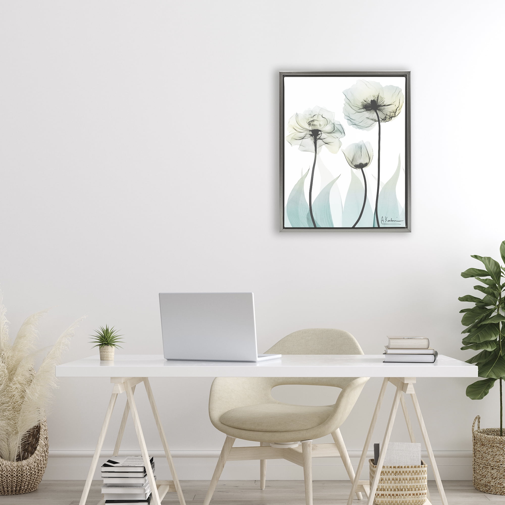 Stupell Industries Luxury Of Creation Gray Framed Floater Canvas Wall Art, design by Albert Koetsier