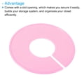 thumbnail image 4 of Uxcell Clothes Dividers, Closet Clothing Rack Size Dividers Blank Round Separator, Pink 6 pack, 4 of 5