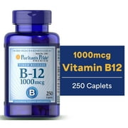 (2 pack) Puritan's Pride Vitamin B-12 1000 mcg Timed Release-250 Caplets
