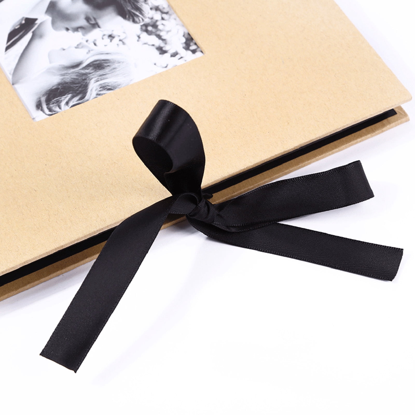 Scrapbook Album,8 x 8 Inch Scrap book,Black Card Scrapbook albums with Window Design,Hardcover Photo Album Scrapbook for DIY Craft,Traveling, Birthday & Holiday Gifts,5 Colors Option(Light Blue)