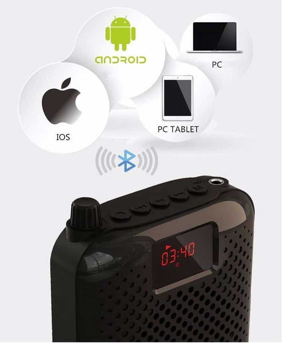 K500 Microphone Bluetooth Loudspeaker Portable Auto Pairing USB Charging Voice Amplifier Megaphone Speaker For Teaching ,Easy to Operate