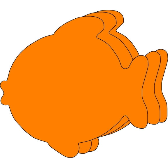 SHAPES ETC. Large Single Color Creative Foam Cut-Outs - Fish
