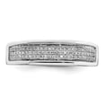 thumbnail image 5 of Sterling Silver Rhodium Plated Diam. Men's Band QR4972, 5 of 5