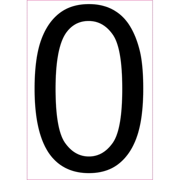 StickerTalk Number 0 Magnet, 3.5 inches x 5 inches