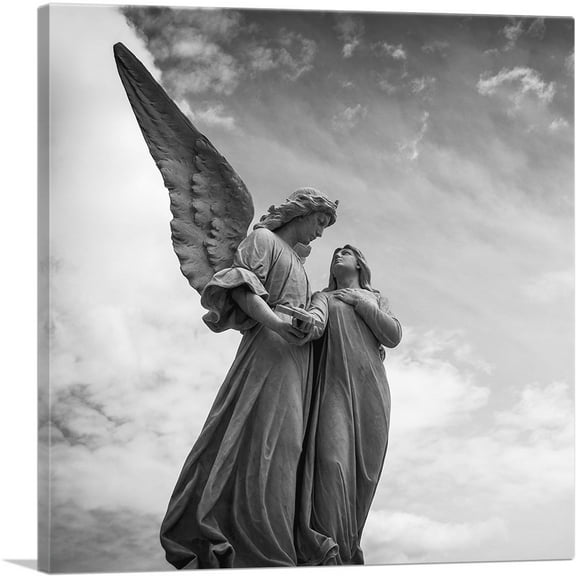 ARTCANVAS Sculptures Art Home Decor Square Canvas Art Print - Size: 18" x 18" (0.75" Deep)