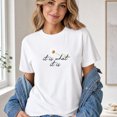 thumbnail image 2 of Jollimate It Is What It Is Daisy Shirt, Floral Cursive Script Graphic Tee, Cottagecore Flower T-Shirt, Minimalist Gift, 2 of 4