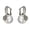 Silver, variant on Geometric Crosses Dangle Earrings for Professional Settings Featuring Tiny Set Craftsmanship and Electroplated Copper Durability