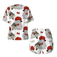 thumbnail image 5 of Naloa Rabbit And Hedgehog Women's Short-Sleeved Pajama Set, Loungewear, Summer pajamas, Breathable Cozy - Medium, 5 of 9