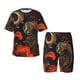 thumbnail image 1 of Balery Fiery Floral Pattern Conjunto de Pijama Infantil de Manga Corta con Estampado – Ropa de Dormir de Algodón Suave-Large, 1 of 6
