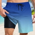 thumbnail image 3 of heyac Mens Small Swim Trunks Elastic Waist Drawstring Quick Dry Mens Swimsuit Light Beach Men Swim Brief, 3 of 3