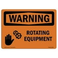 thumbnail image 1 of SignMission OS-WS-A-1824-L-12828 18 x 24 in. OSHA Warning Sign - Rotating Equipment, 1 of 1