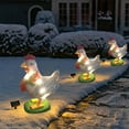 thumbnail image 3 of Yard Christmas Light-Up Decoration Chicken with Scarf Xmas Holiday Outdoor Resin Ornaments LED with Light Atmosphere Christmas Decorations Christmas Decor, 3 of 8