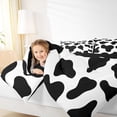 thumbnail image 4 of Homewish Fashion Cow Print Queen Comforter Set, White Black Polkadots Bedding Sets, Teens Kids Boys Girls Reversible Bedding Comforter Set, Breathable Home Decor, 3pcs, 4 of 8