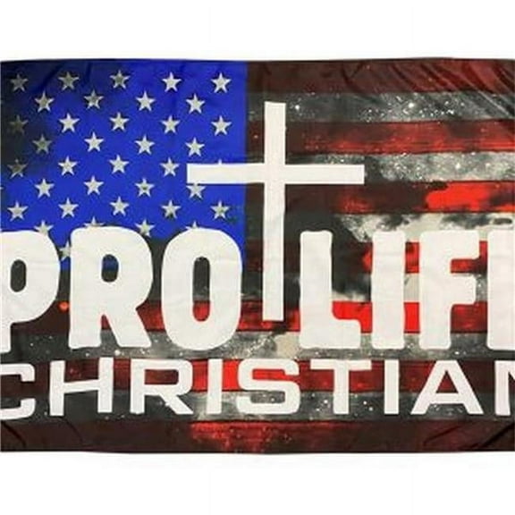 Swanson Christian Supply 400488 3 x 5 ft. Pro Life Christian Flag