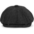 thumbnail image 1 of Baker Boy Hat 8 Panel Herringbone Tweed Gatsby Hat Ivy Irish, 1 of 5