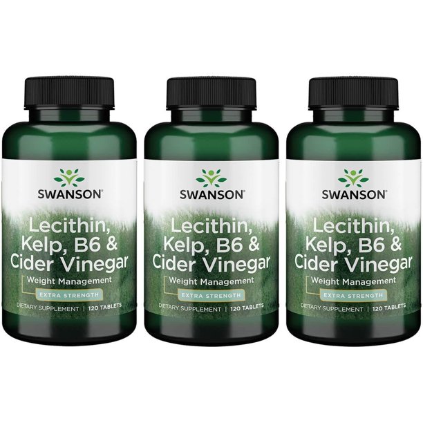 Swanson Lecithin, Kelp, B6 & Cider Vinegar Extra Strength 120 Tabs 3